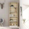 vidaXL 5-Tier Book Cabinet White and Sonoma Oak 60x24x175 cm Engineered Wood