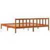 vidaXL Bed Frame without Mattress Wax Brown 200x200 cm Solid Wood Pine