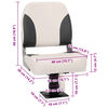 vidaXL Boat Seat with Pedestal 360&deg; Rotatable