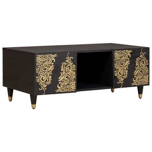 vidaXL Coffee Table Black 100 x 54 x 40 cm Solid Mango Wood