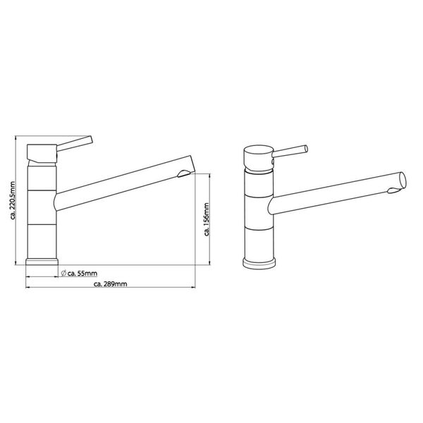 SCH&Uuml;TTE Sink Mixer ATLANTA Chrome