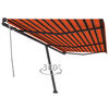 vidaXL Freestanding Manual Retractable Awning 600x350 cm Orange/Brown