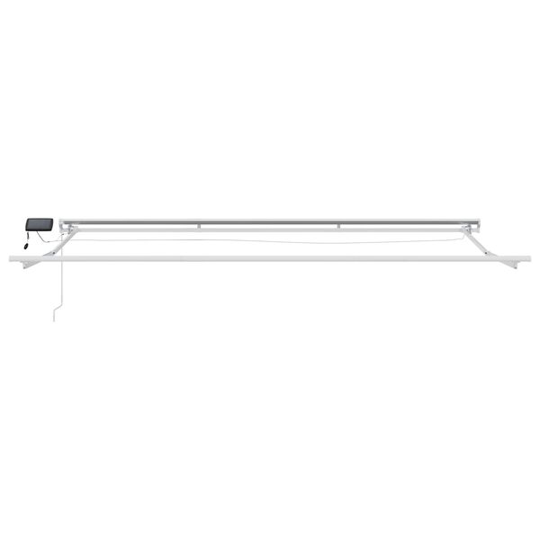vidaXL Manual Awning Frame with LEDs White 5 x 3 m Aluminium