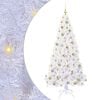 vidaXL Artificial Christmas Tree with Stand White 180 cm PVC and Steel