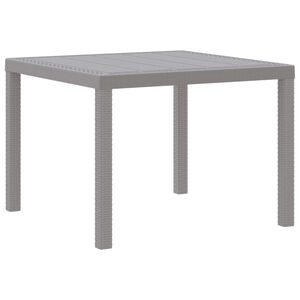 vidaXL Garden Dining Table Light Grey 100 x 100 x 73 cm Poly Rattan