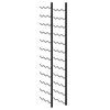 vidaXL Wall-mounted Wine Rack for 36 Bottles Black Iron