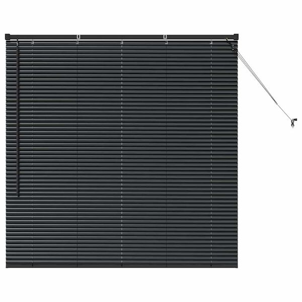 vidaXL Venetian Blinds Height Adjustable Black 130 x 125 cm Aluminium