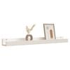 vidaXL Wall Shelves 2 pcs White 110x12x9 cm Solid Wood Pine