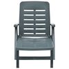vidaXL Folding Sun Lounger Plastic Green