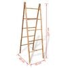 vidaXL Double Towel Ladder with 5 Rungs Bamboo 50x160 cm