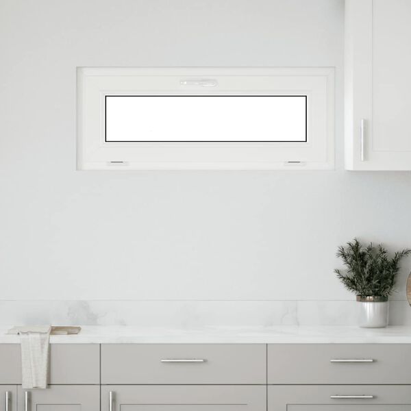 vidaXL Basement Window RISOR 100x40 cm Tilt 3 Glazing White