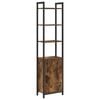 vidaXL Book Cabinet Smoked Oak 40 x 24 x 161 cm Engineered Wood