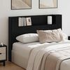 vidaXL Headboard Cabinet with Shelf Black oak Engineered wood