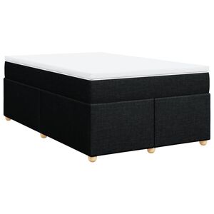 vidaXL Box Spring Bed with Mattress Black 120x200 cm Fabric