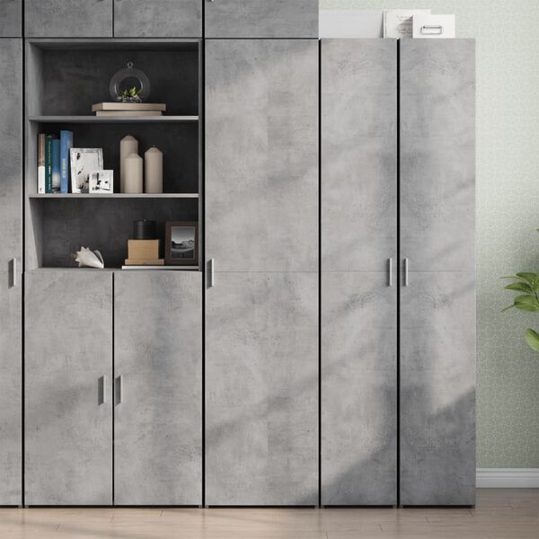 vidaXL Highboard Concrete Grey 45x42.5x185 cm Engineered Wood