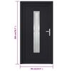 vidaXL Front Door Anthracite 88x200 cm PVC
