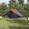 vidaXL Tents with Roof Grey and orange 256 x 266 x 185 cm Polyester