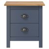 vidaXL Bedside Cabinets Hill 2pcs Grey 46x35x49.5 cm Pine Wood