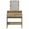 vidaXL Dressing Table Artisan oak 80 x 41 x 144.5 cm Engineered wood