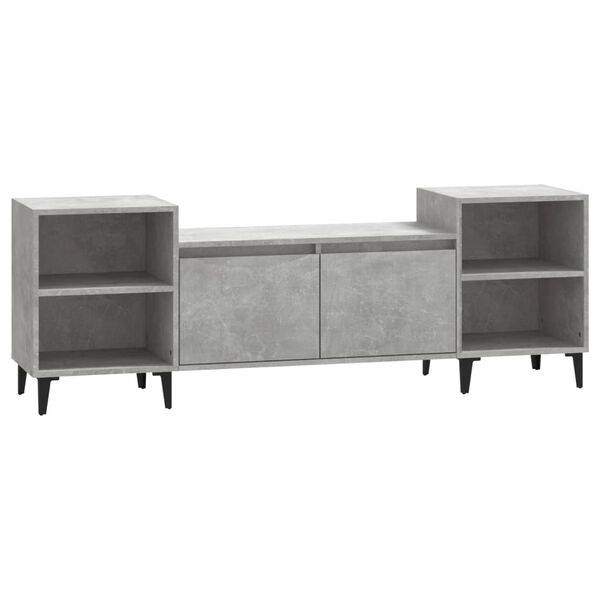 vidaXL TV Cabinet Concrete Grey 160x35x55 cm Engineered Wood