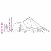 vidaXL Teepee Tent with Roof Green and Grey 600 x 600 x 347 cm