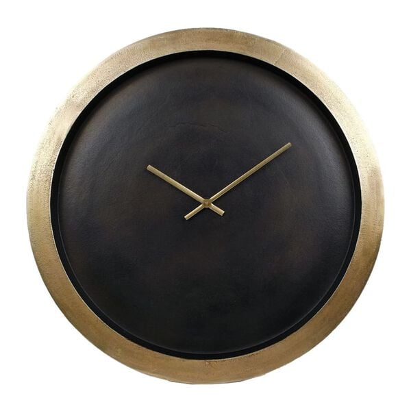 Gifts Amsterdam Wall Clock Avigon Aluminium Gold and Black 55 cm
