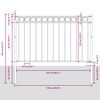 vidaXL Garden Fence Grey Steel