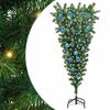 vidaXL Upside-down Artificial Pre-lit Christmas Tree with Ball Set PVC