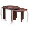 vidaXL Nesting Tables 2 pcs Dark Brown Solid Mango Wood