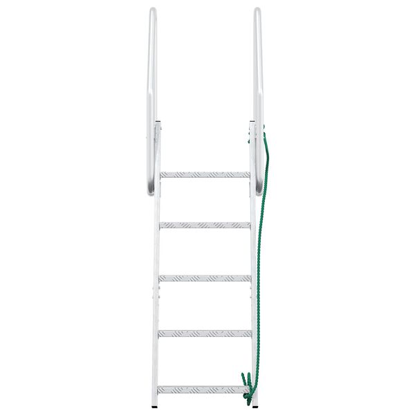 vidaXL 5-Step Dock Ladder Silver 58 x 77 x 191 cm Aluminium