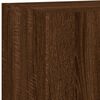 vidaXL TV Wall Cabinets with LED Lights 2 pcs Brown Oak 60x35x31 cm