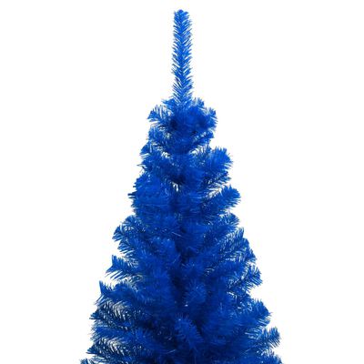 vidaXL Artificial Pre-lit Christmas Tree with Ball Set Blue 180 cm PVC