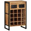 vidaXL Wine Rack for 16 Bottles Solid Wood Mango