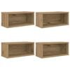 vidaXL CD Storage Rack 4 pcs Artisan Oak 40 x 17 x 17 cm