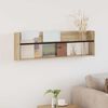 vidaXL Magazine Rack Sonoma Oak 100 x 12 x 30 cm Engineered Wood