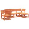 vidaXL 5 Piece Garden Lounge Set Wax Brown Solid Wood Pine