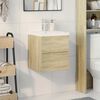 vidaXL 2 Piece Bathroom Furniture Set Sonoma Oak Engineered Wood