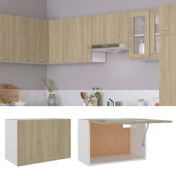 vidaXL Hanging Cabinet Sonoma Oak 60x31x40 cm Engineered Wood