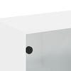 vidaXL Wall Cabinet with Glass Doors White 68.5x37x35 cm