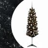 vidaXL Artificial Slim Christmas Tree with Bauble 120 cm 150 LEDs