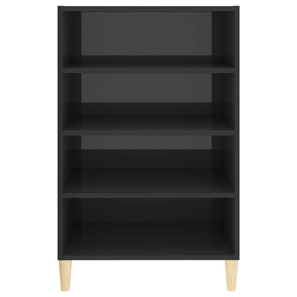 vidaXL Sideboard High Gloss Grey 57x35x90 cm Engineered Wood