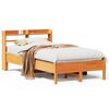 vidaXL Bed Frame without Mattress Wax Brown 120x200 cm Solid Wood Pine