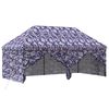 vidaXL Pop-up Gazebo with 4 Sidewalls 3 x 6 m Blue Camouflage
