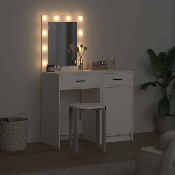 vidaXL Dressing Table 2 pcs White 50 x 41 x 135 cm Engineered wood