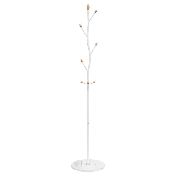 vidaXL Coat Stand White 177 cm Powder-coated Iron