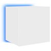 vidaXL TV Wall Cabinet with LED Lights White 40.5x35x40 cm