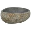 vidaXL Basin Light grey (46-52) x (35-40) x 15 cm River stone