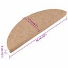 vidaXL Stair Mats Self-adhesive 15 pcs 56x17x3 cm Beige