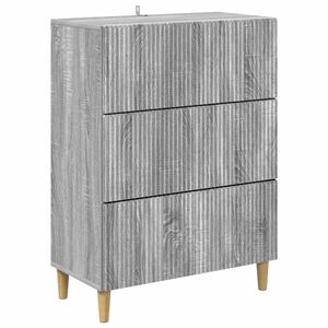 vidaXL Drawer Cabinet Grey Sonoma 66 x 34.5 x 90 cm Engineered Wood