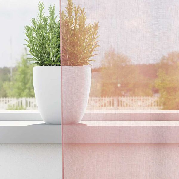 vidaXL Voile Curtains with Grommets 2 pcs Light Pink 140x175 cm